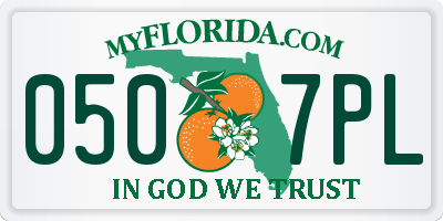 FL license plate 0507PL