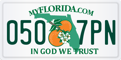 FL license plate 0507PN