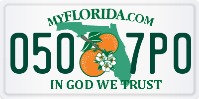 FL license plate 0507PO