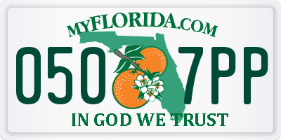 FL license plate 0507PP