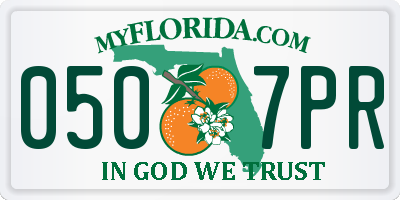 FL license plate 0507PR