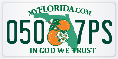 FL license plate 0507PS