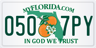FL license plate 0507PY