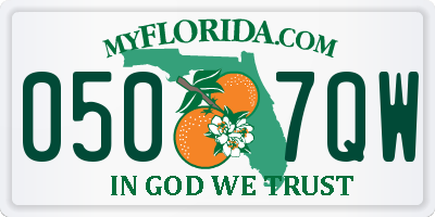 FL license plate 0507QW