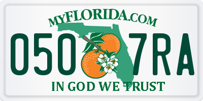 FL license plate 0507RA