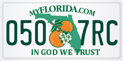 FL license plate 0507RC