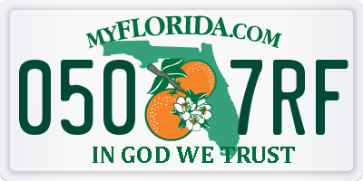 FL license plate 0507RF