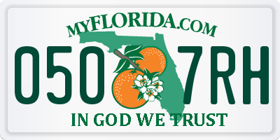 FL license plate 0507RH