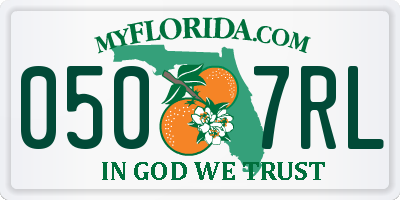 FL license plate 0507RL