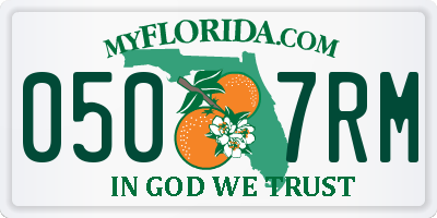 FL license plate 0507RM