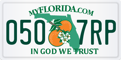 FL license plate 0507RP