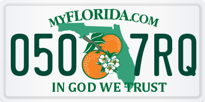 FL license plate 0507RQ