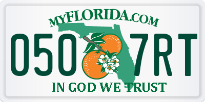 FL license plate 0507RT
