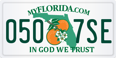 FL license plate 0507SE
