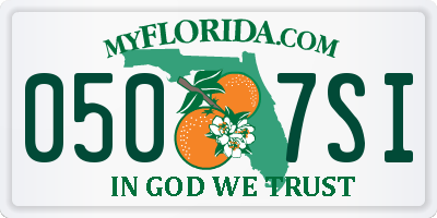 FL license plate 0507SI