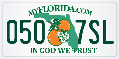 FL license plate 0507SL