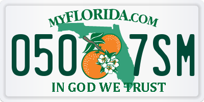 FL license plate 0507SM