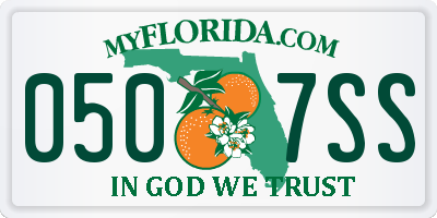 FL license plate 0507SS