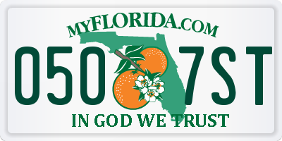 FL license plate 0507ST