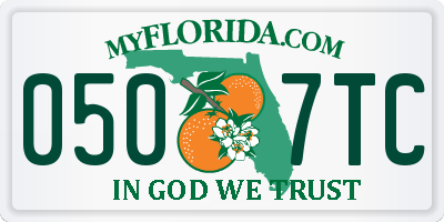 FL license plate 0507TC