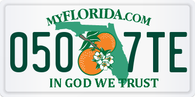 FL license plate 0507TE
