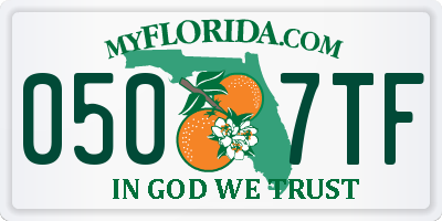 FL license plate 0507TF