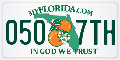 FL license plate 0507TH