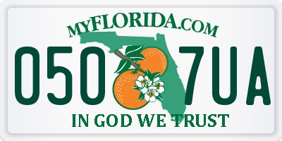 FL license plate 0507UA