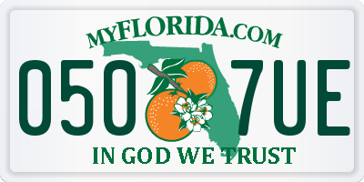 FL license plate 0507UE