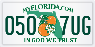 FL license plate 0507UG