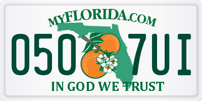 FL license plate 0507UI