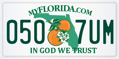 FL license plate 0507UM