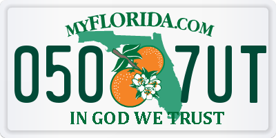 FL license plate 0507UT
