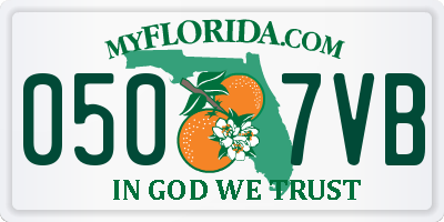 FL license plate 0507VB