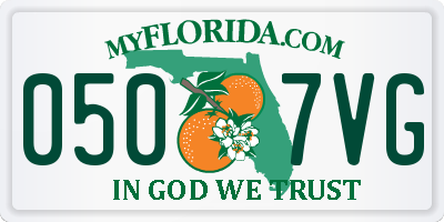 FL license plate 0507VG