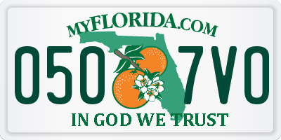 FL license plate 0507VO