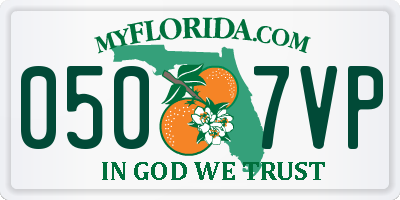FL license plate 0507VP