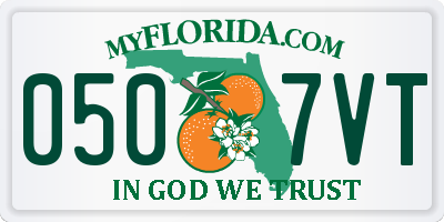 FL license plate 0507VT
