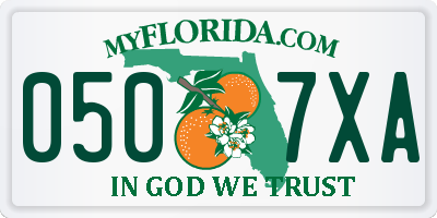 FL license plate 0507XA