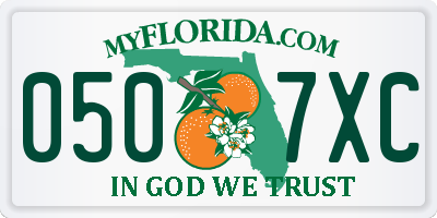FL license plate 0507XC