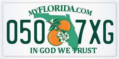 FL license plate 0507XG