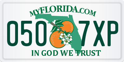 FL license plate 0507XP