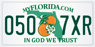 FL license plate 0507XR