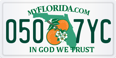 FL license plate 0507YC