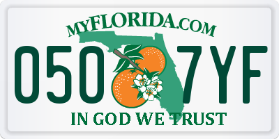 FL license plate 0507YF