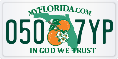 FL license plate 0507YP