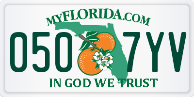 FL license plate 0507YV
