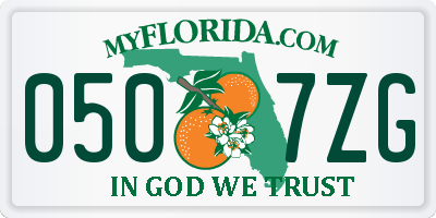 FL license plate 0507ZG