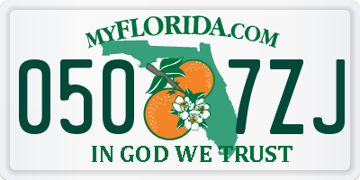 FL license plate 0507ZJ