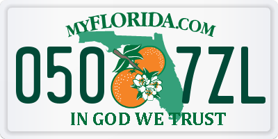 FL license plate 0507ZL